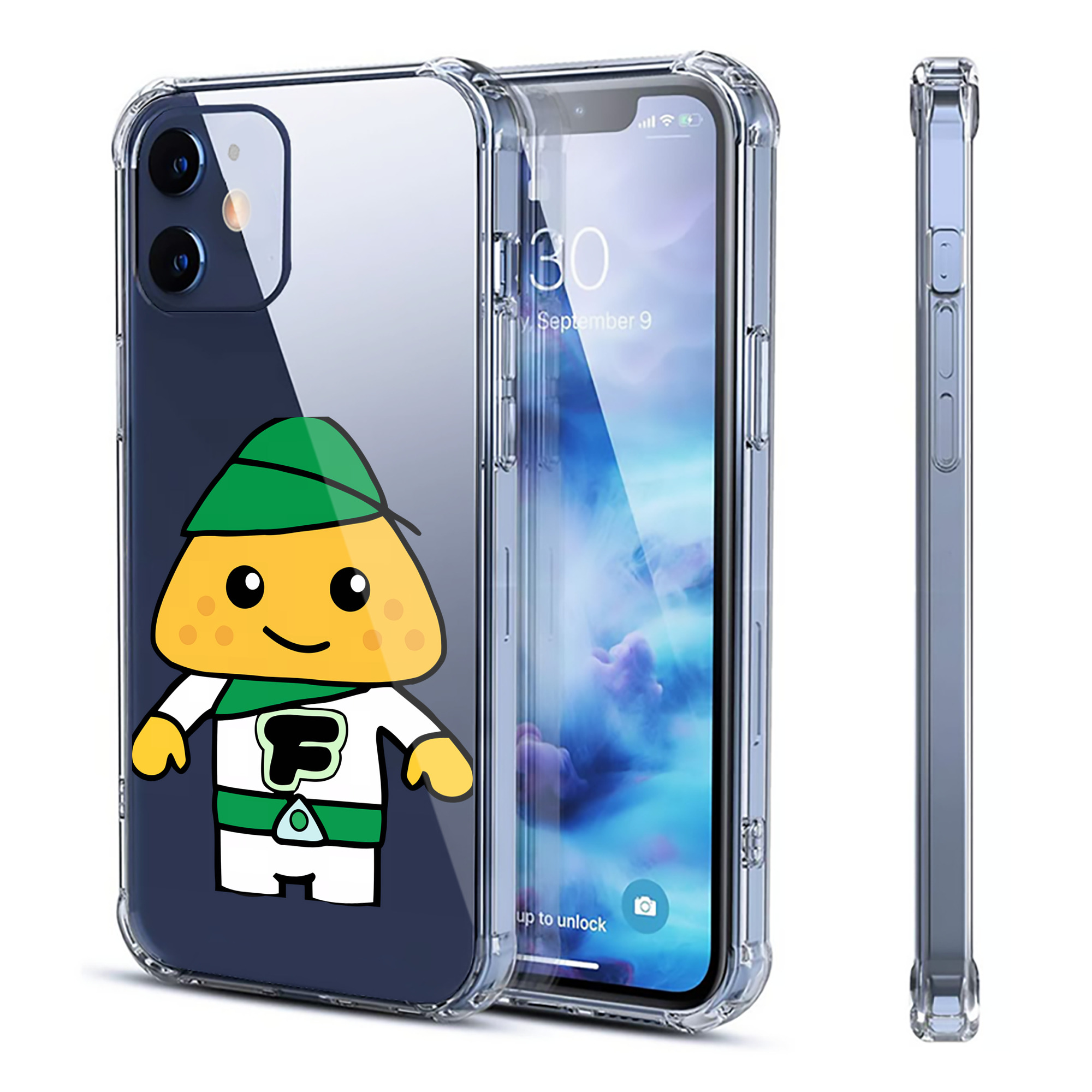 （画像用） アンパンマン Anpanman 【iPhone 12シリーズ対応】透明スマホケース（クリアソフトケース）